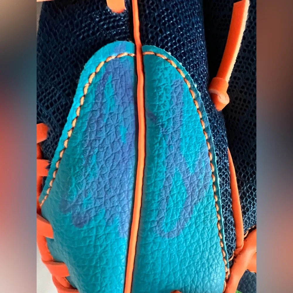 Franklin youth Meshtek TeeBall Glove baseball Right Hand Throw Blue Orange 9.5